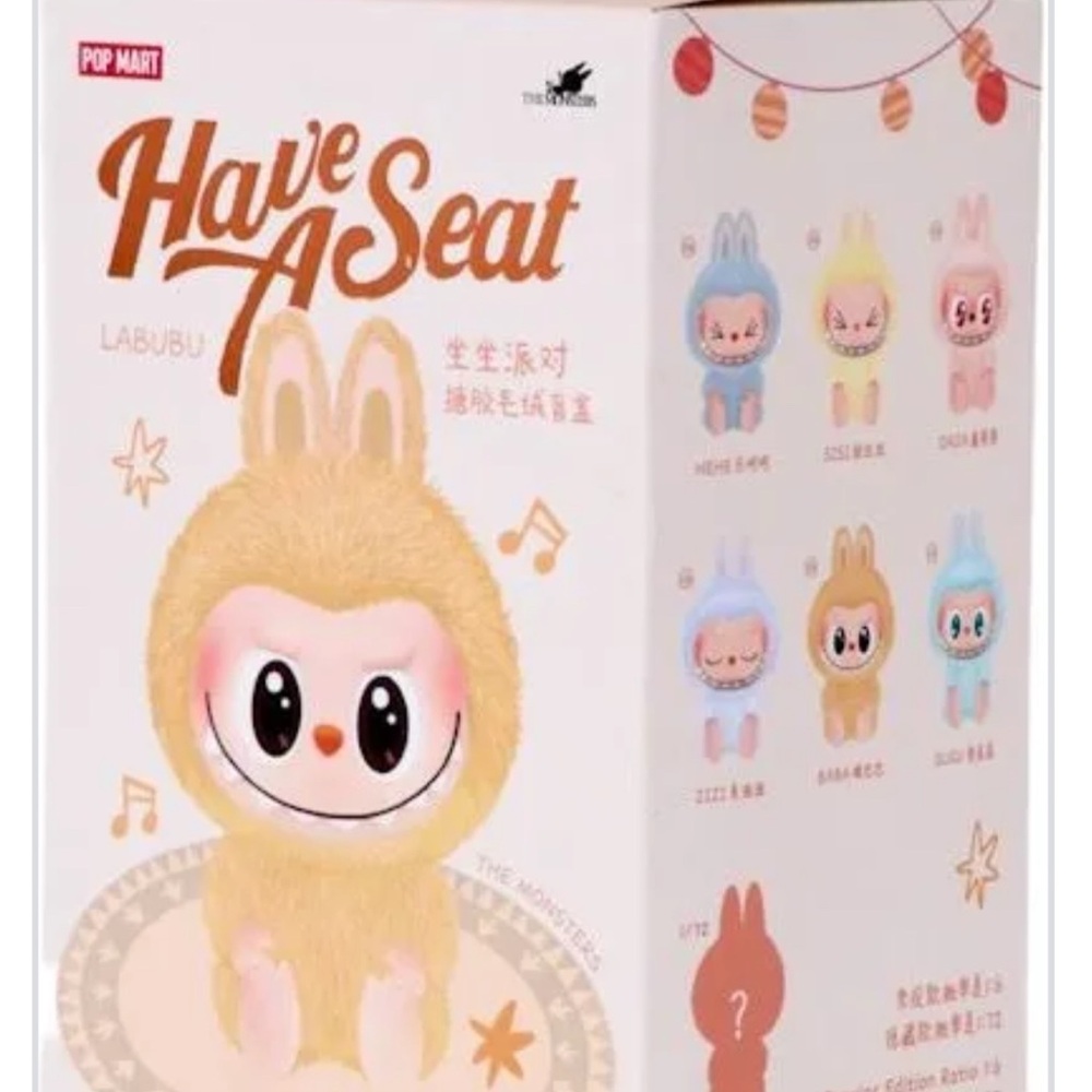 LABUBU Have A Seat Bunny Toy - Cream